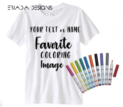 Custom Coloring T-Shirts for Adults and Kids - Fun Gift for Everyone - Image 2