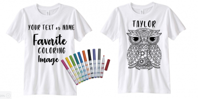 Custom Coloring T-Shirts for Adults and Kids - Fun Gift for Everyone - Image 3