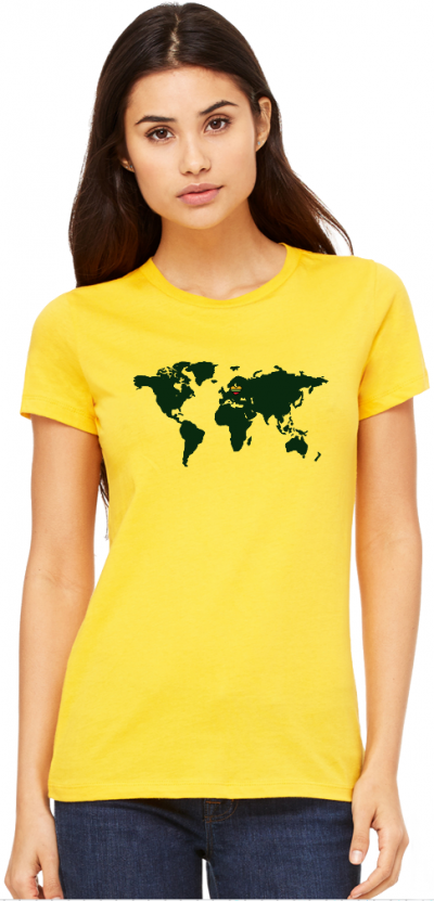 Lithuanian Colors Heart in The World Map 100 % Premium Cotton T-shirt - Image 13