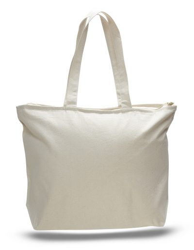 Heavy Canvas Large Tote Bag with Zippered Closure with SAULE school LOGO - Image 4