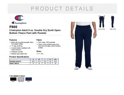 Customize Authentic Adult Champion Pants (3 colors) - Image 3