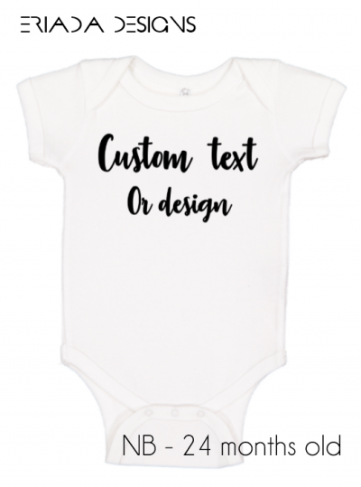 Customized and Personalized 72 colors Baby One piece Bodysuit 100% cotton