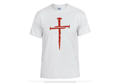 Jesus Red Nail Cross T shirt